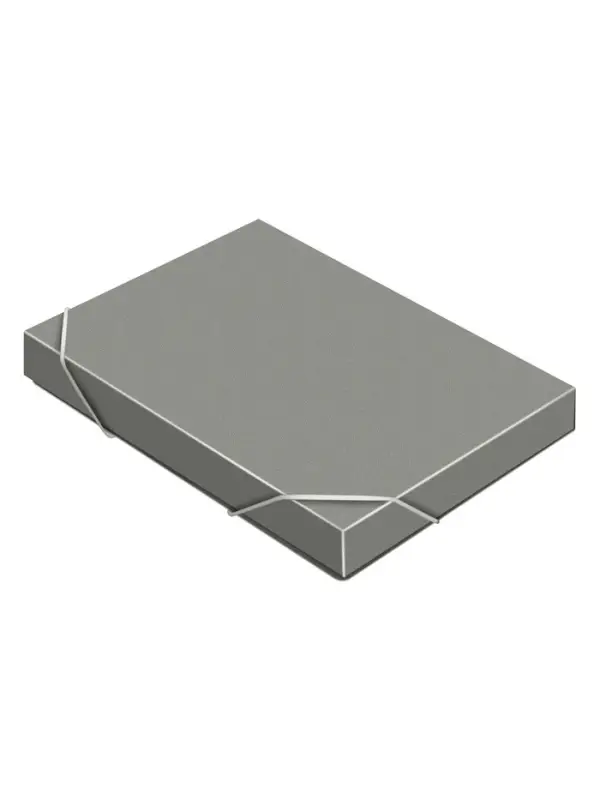 Папка-короб на резинке А4, 700 мкм, корешок 40 мм, Calligrata, пластик, серая, до 300 листов