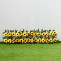 Ограждение декоративное, 35&times;120 см, &laquo;Подсолнухи&raquo;, оттенок цветков МИКС, Greengo