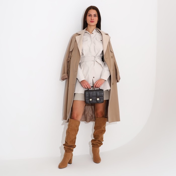 Сумка-мессенджер на клапане, длинный ремень, цвет тёмно-коричневый Сумка-мессенджер на клапане, длинный ремень, цвет тёмно-коричневый