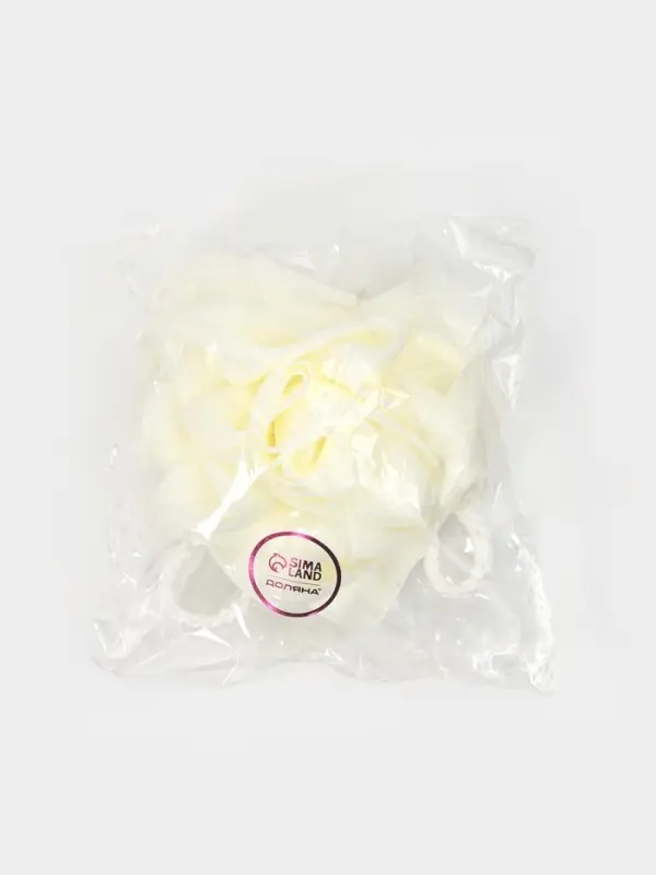 Мочалка для тела 50 гр. "Роза", цвет белый