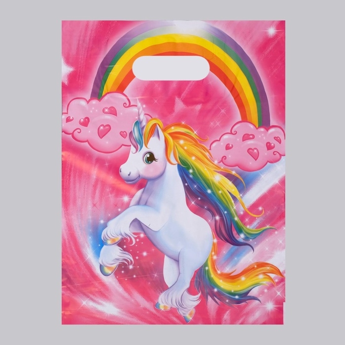 Пакет "Единорог" полиэтиленовый с вырубной ручкой, 30х40 см, 35 мкм 10шт