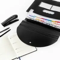 Папка для бумаги А4 на резинке пластиковая Calligrata, 12 отделений, черная