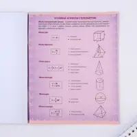 Тетрадь в клетку, предметная, 48 л.,на скрепке, А5 &laquo;ШРИФТЫ. Геометрия&raquo;