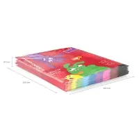 Картон цветной ErichKrause. Jolly Friends, А4, 10 цветов, 10 листов, мелованный, односторонний, глянцевый, на склейке