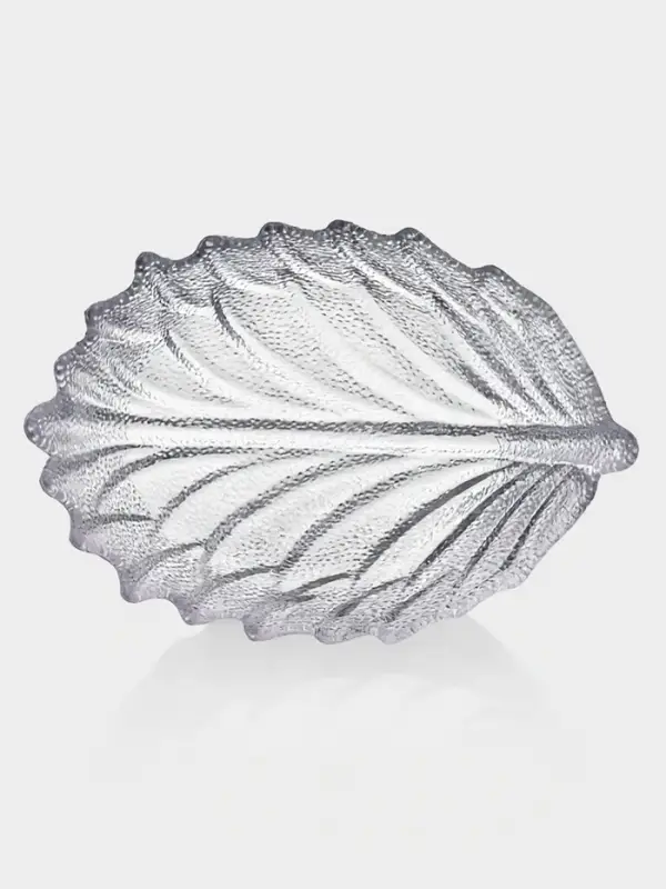 Набор салатников &laquo;Лист&raquo;, 3 шт., размер 1 шт.: 21.5&times;15.5&times;11 см, стекло, прозрачный