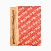 Записная книжка плетёная, 48 листов, 17×22×2 см, бежево-розовая Записная книжка плетёная, 48 листов, 17×22×2 см, бежево-розовая