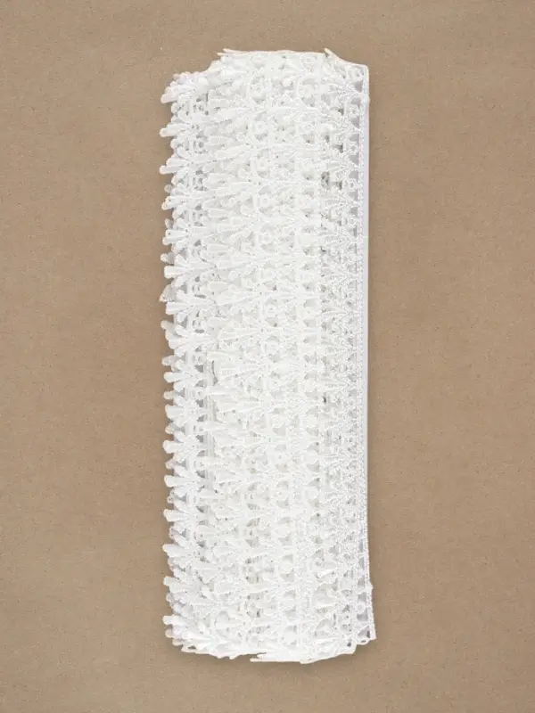 Кружево гипюровое, 20 мм, 14&plusmn;1 м, белое