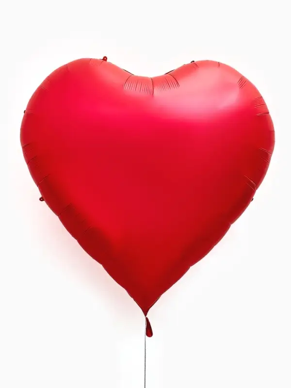 Воздушный шар фольгированный 63" &laquo;Сердце, красное"