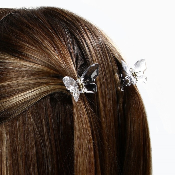 Краб для волос в форме бабочек «Ты совершенна», 2 шт., 4 х 3 х 2.5 см Краб для волос в форме бабочек «Ты совершенна», 2 шт., 4 х 3 х 2.5 см