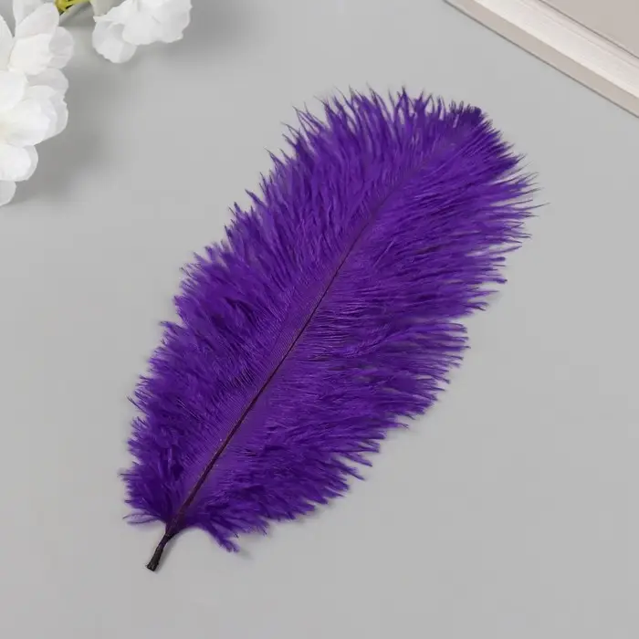 Перо декоративное страуса "Фиолет" h=15-20 см
