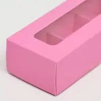 Коробка для 3 конфеты, 13.7×5.5×3.5 см. Кондитерская упаковка