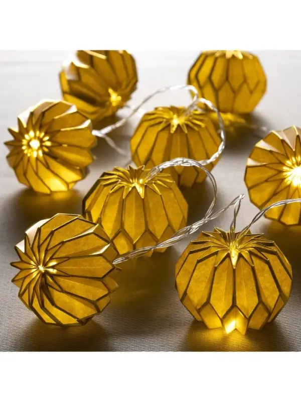 Гирлянда &laquo;Нить&raquo; 2 м с насадками &laquo;Серый фонарик&raquo;, IP20, прозрачная нить, 10 LED, от батареек АА&times;2, свечение тёплое белое