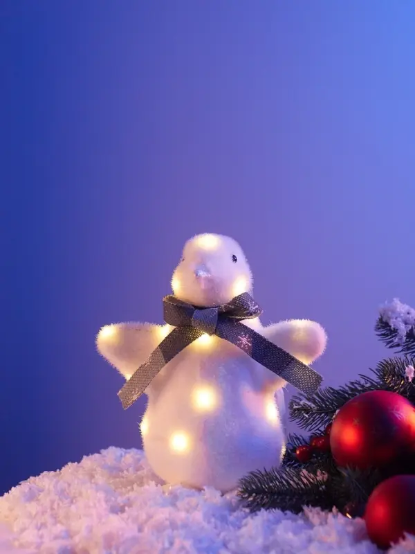 Фигура светодиодная &laquo;Пингвин&raquo;, 15 LED, 19&times;14&times;22 см, постоянное свечение, от батареек, свечение тёплое белое