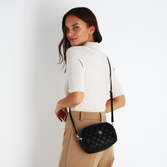 Сумка кросс-боди на молнии, цвет чёрный Сумка кросс-боди на молнии, цвет чёрный