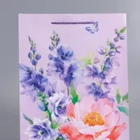 Пакет подарочный ламинированный "Самой лучшей" 26 х 12 х 32 см