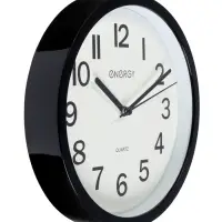 Часы настенные классические ENERGY ЕС-139, бесшумные, плавный ход, d=22 см, чёрные