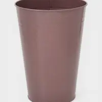 Вазон без ручек, 7 л, h=30 см, нержавеющая сталь, розовый