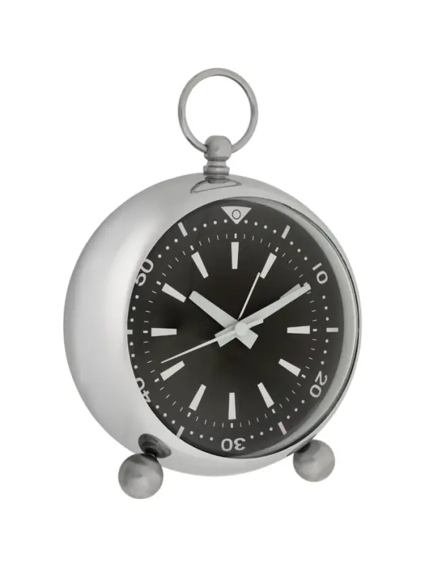 Часы - будильник настольные, плавный ход, на батарейках, подсветка, 14&times;13&times;7 см, d=11 см