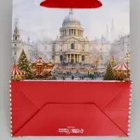 Пакет подарочный ламинированный горизонтальный &laquo;Новогодний&raquo;, ML 27&times;23&times;11.5 см