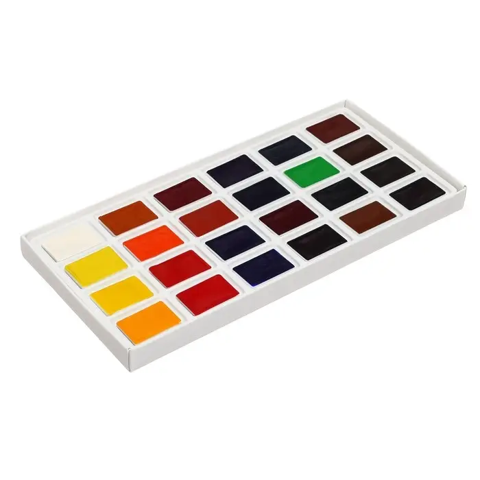 Акварель художественная в кюветах &laquo;ЗХК. Сонет&raquo;, 24 цвета &times; 2.5 мл