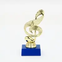 Кубок &laquo;Скрипичный ключ&raquo;, наградная фигура, подставка пластик синяя, 14.5&times;6.5&times;6 см