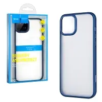 Чехол iPh 14 Plus (6.7) Hoco Golden Shield Matte (Blue)