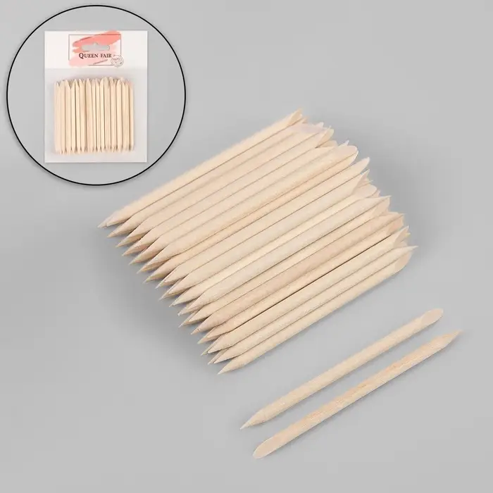 Апельсиновые палочки для маникюра, 7 см, 100 шт.