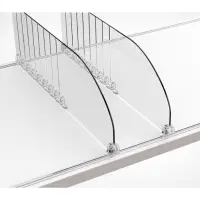 Пластиковый разделитель высотой, 285-485&times;20&times;120 мм, прозрачный