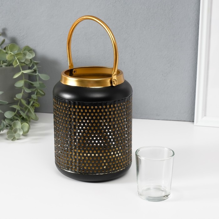 Подсвечник металл на 1 свечу Подсвечник металл на 1 свечу "Зерно" d=3,7 см 12,5х12,5х17 см