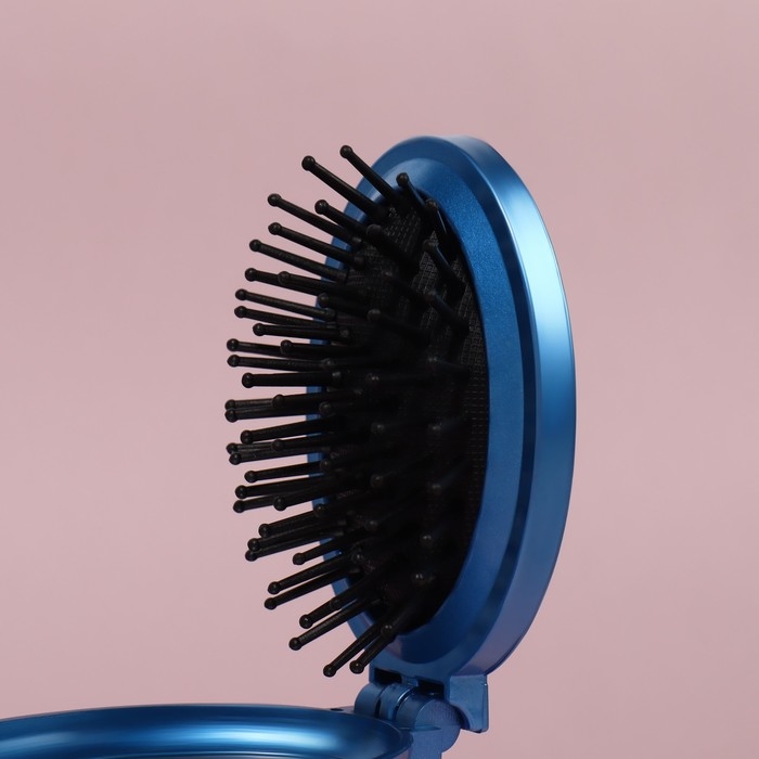 Расчёска массажная «Перламутровая бабочка», складная, с зеркалом, 5,5 × 9 см, цвет МИКС Расчёска массажная «Перламутровая бабочка», складная, с зеркалом, 5,5 × 9 см, цвет МИКС