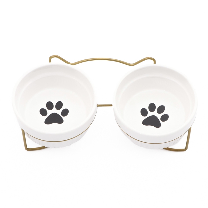 Миски керамические на подставке 2 х 250 мл Миски керамические на подставке 2 х 250 мл