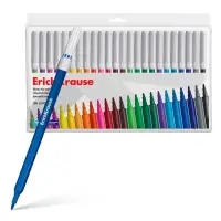 Фломастеры 24 ErichKrause, вентилируемый колпачок, в футляре с европодвесом
