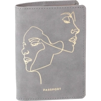 Обложка на паспорт Life Line, серая, Op5011110