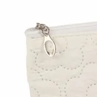 Косметичка дор Цветок 22*6*16, отд на молнии, молочный