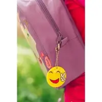 Светоотражающий элемент &laquo;Смайлик-мир&raquo;, двусторонний, d=5 см, цвет жёлтый