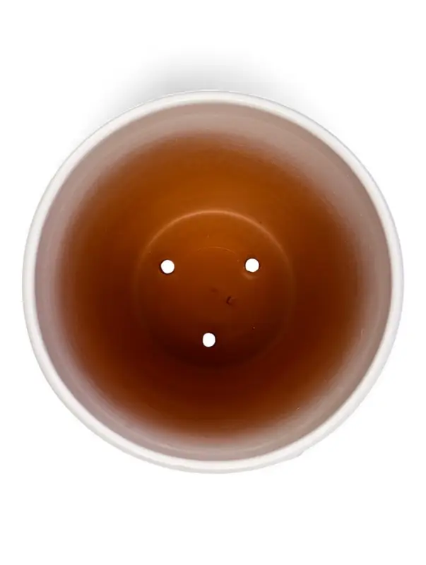 Горшок цветочный с поддоном 5 л, d122/h19,5 см белый керамика, Горшок цветочный с поддоном 5 л, d122/h19,5 см белый керамика, "Голландия" (М)