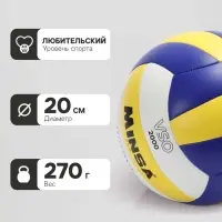 Волейбольный мяч MINSA Classic VSO2000, машинная сшивка, 18 панелей, р. 5, PU