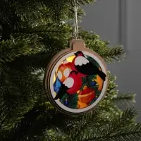 Подвеска световая &laquo;Снегири&raquo;, 10 см, от батареек LR41&times;3, свечение тёплое белое