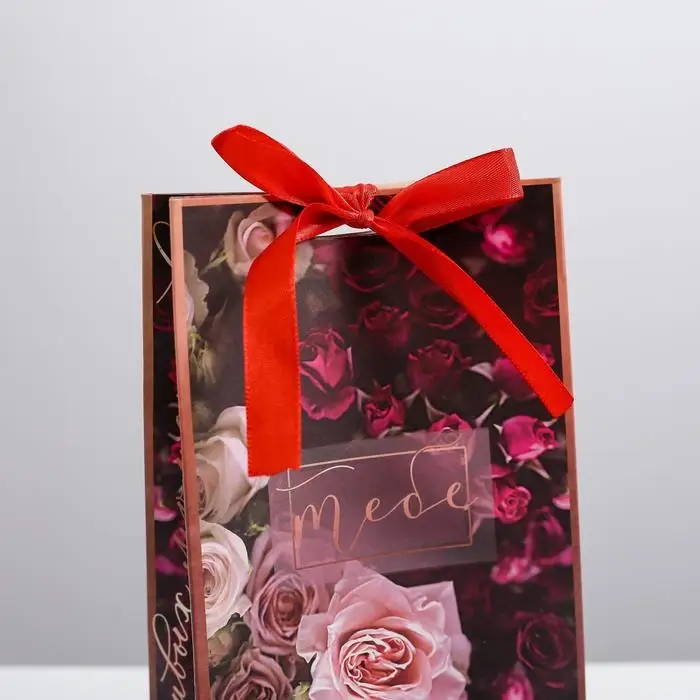 Пакет подарочный с лентой, упаковка, «Счастливых моментов», 13 х 23 х 7 см Пакет подарочный с лентой, упаковка, «Счастливых моментов», 13 х 23 х 7 см