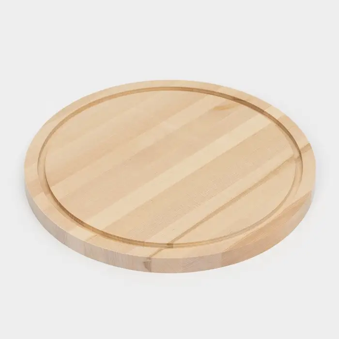 Доска разделочная круглая Доляна &laquo;Фортуна&raquo;, d=30 см, толщина 1.8 см, дерево берёза