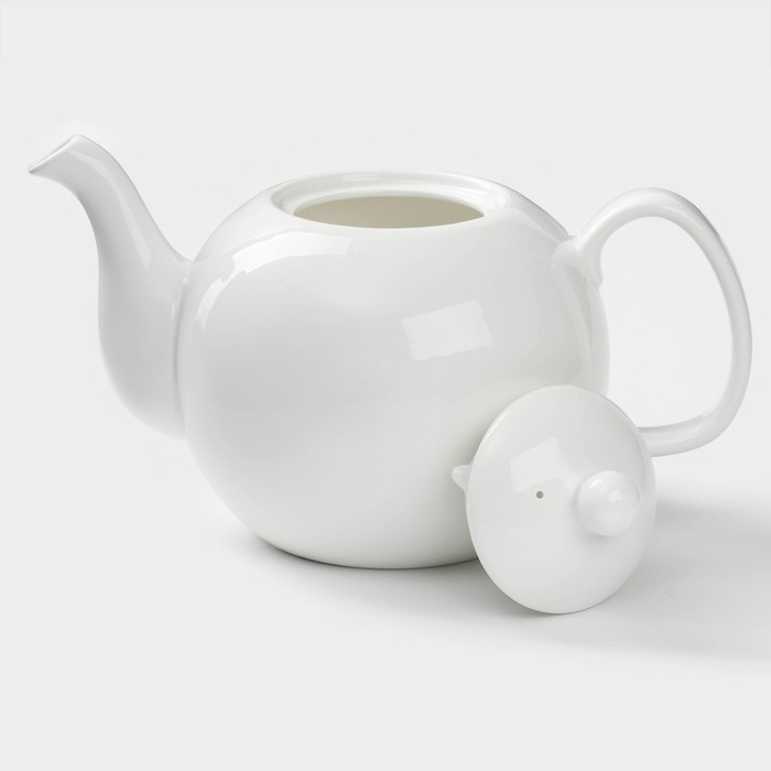 Чайник фарфоровый заварочный Wilmax Olivia «Классика», 1,75 л, цвет белый Чайник фарфоровый заварочный Wilmax Olivia «Классика», 1,75 л, цвет белый