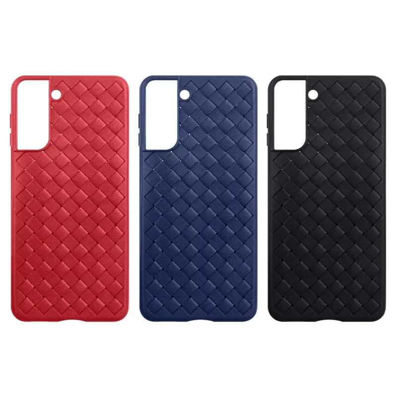 Чехол Samsung S21 Plus под кожу плетение