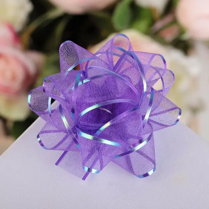 Бант - звезда №7.5 «Золотая полоса», МИКС