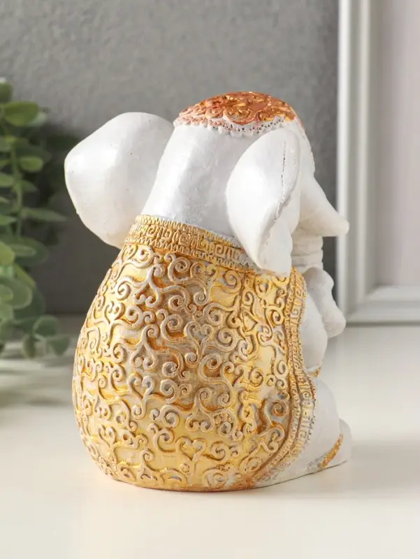 Фигурка гипс &laquo;Слон Индийский&raquo;, 15&times;12&times;11 см, серый с росписью