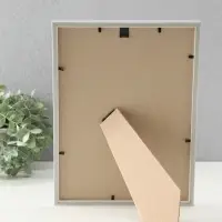 Фоторамка "Гамма" 21х30 см,  с подножкой, набор 3 шт, (пластиковый экран), серебро