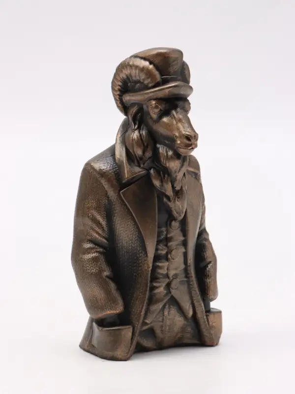 Фигурка декоративная &laquo;Баран в костюме&raquo;, 12&times;6&times;4 см, бронза