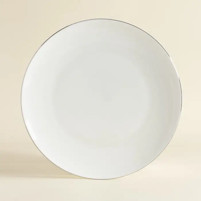 Тарелки SL Home &laquo;Каскарон&raquo;, d=27 см, набор 2 шт., костяной фарфор, белые