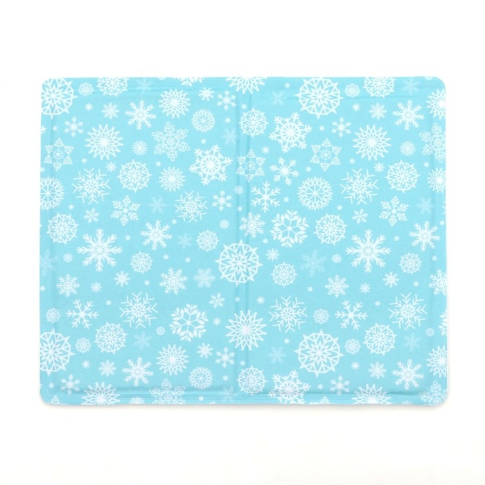 Коврик охлаждающий (гель), 50 х 40 см, снежинки Коврик охлаждающий (гель), 50 х 40 см, снежинки