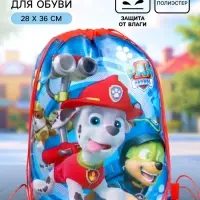 Мешок для обуви 28&times;36 см, &laquo;Щенячий патруль&raquo;