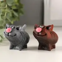Сувенир Кот Улыбка,микс 5х3,5х5,5см